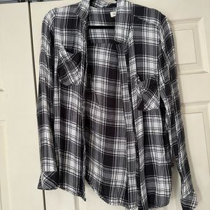 Thread and supply black and white flannel